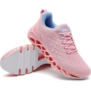 Running Shoes Non Slip Athletic Tennis Walking Blade Type Sneakers Pink